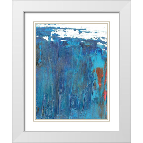 Windy Seas I White Modern Wood Framed Art Print with Double Matting by Wang, Melissa