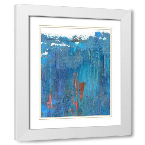 Windy Seas II White Modern Wood Framed Art Print with Double Matting by Wang, Melissa