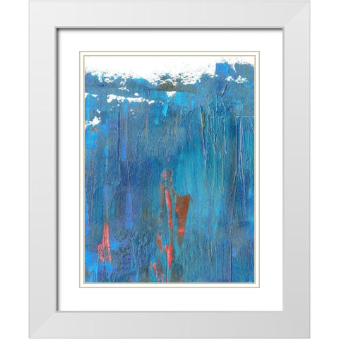 Windy Seas II White Modern Wood Framed Art Print with Double Matting by Wang, Melissa