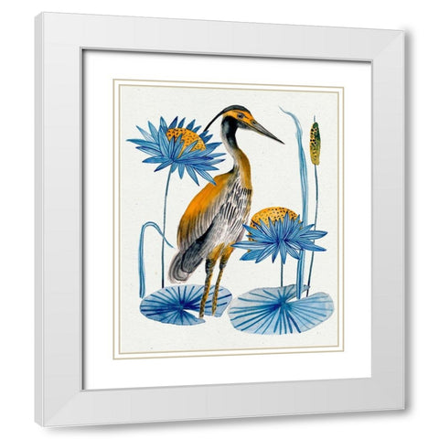 Heron Pond II White Modern Wood Framed Art Print with Double Matting by Wang, Melissa