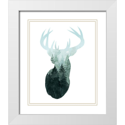 Forest Majesty I White Modern Wood Framed Art Print with Double Matting by Popp, Grace
