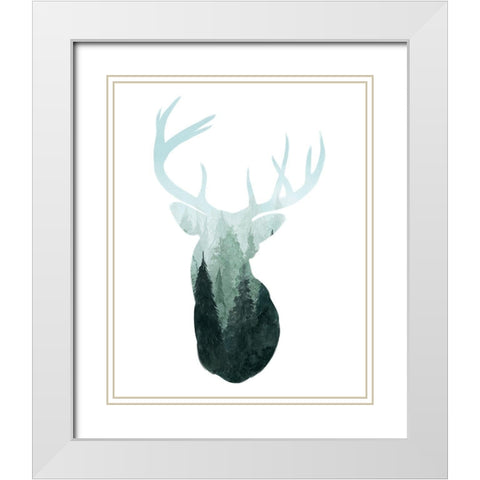 Forest Majesty II White Modern Wood Framed Art Print with Double Matting by Popp, Grace