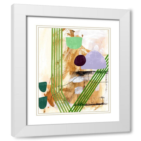 Skating I White Modern Wood Framed Art Print with Double Matting by Wang, Melissa
