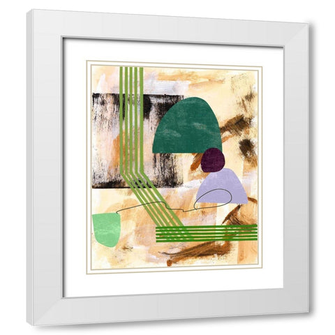 Skating II White Modern Wood Framed Art Print with Double Matting by Wang, Melissa