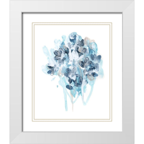 Bluescale Flora II White Modern Wood Framed Art Print with Double Matting by Vess, June Erica