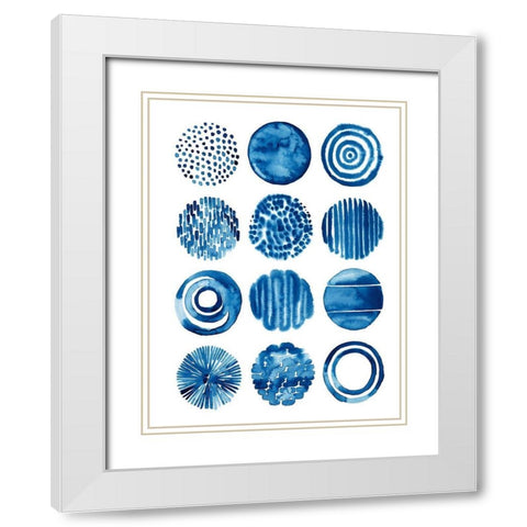 Differing Drops I White Modern Wood Framed Art Print with Double Matting by Popp, Grace