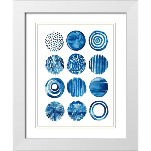 Differing Drops I White Modern Wood Framed Art Print with Double Matting by Popp, Grace