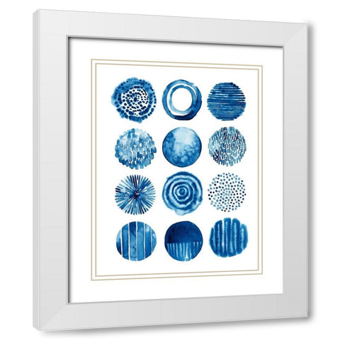 Differing Drops II White Modern Wood Framed Art Print with Double Matting by Popp, Grace