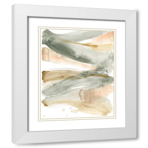 Concurrent Pastels II White Modern Wood Framed Art Print with Double Matting by Goldberger, Jennifer