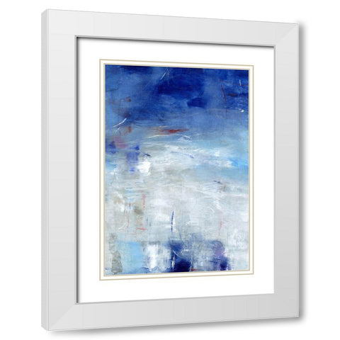 Between the Line I White Modern Wood Framed Art Print with Double Matting by OToole, Tim