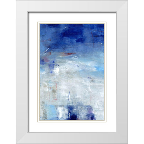 Between the Line I White Modern Wood Framed Art Print with Double Matting by OToole, Tim