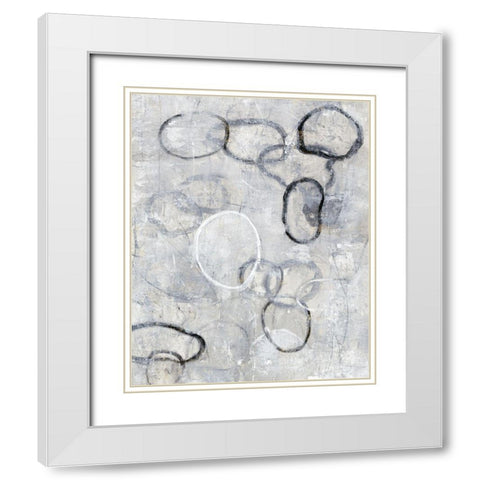 Missing Links I White Modern Wood Framed Art Print with Double Matting by OToole, Tim