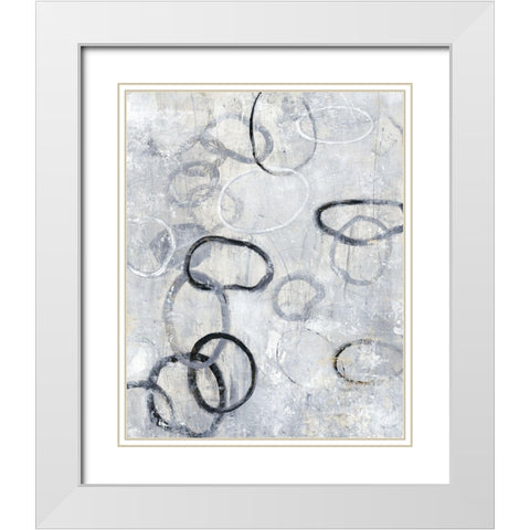Missing Links II White Modern Wood Framed Art Print with Double Matting by OToole, Tim