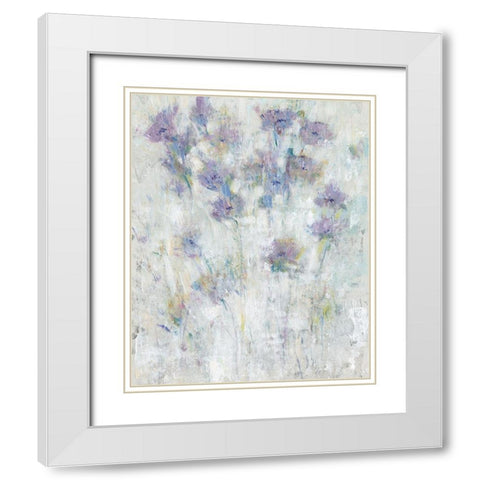 Lavender Floral Fresco I White Modern Wood Framed Art Print with Double Matting by OToole, Tim