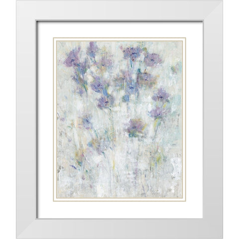 Lavender Floral Fresco I White Modern Wood Framed Art Print with Double Matting by OToole, Tim