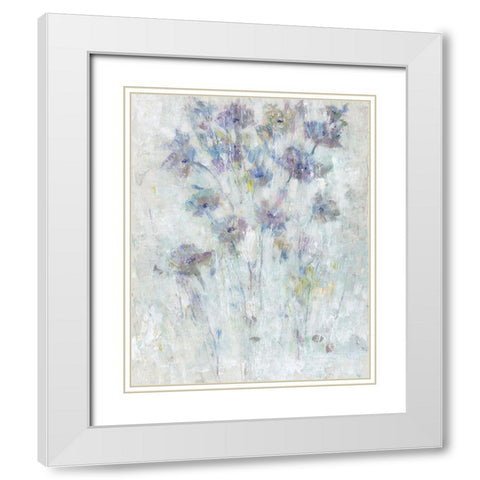 Lavender Floral Fresco II White Modern Wood Framed Art Print with Double Matting by OToole, Tim