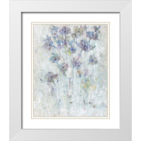 Lavender Floral Fresco II White Modern Wood Framed Art Print with Double Matting by OToole, Tim