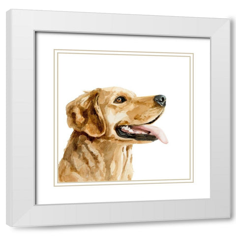 Pet Profile II White Modern Wood Framed Art Print with Double Matting by Barnes, Victoria