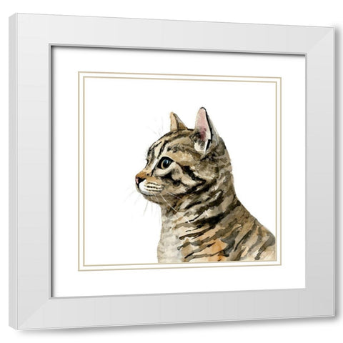 Pet Profile III White Modern Wood Framed Art Print with Double Matting by Barnes, Victoria
