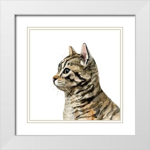 Pet Profile III White Modern Wood Framed Art Print with Double Matting by Barnes, Victoria