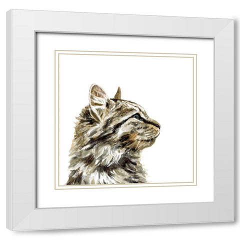 Pet Profile IV White Modern Wood Framed Art Print with Double Matting by Barnes, Victoria