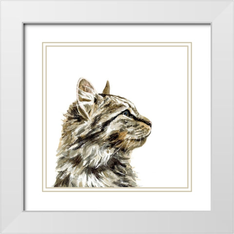 Pet Profile IV White Modern Wood Framed Art Print with Double Matting by Barnes, Victoria