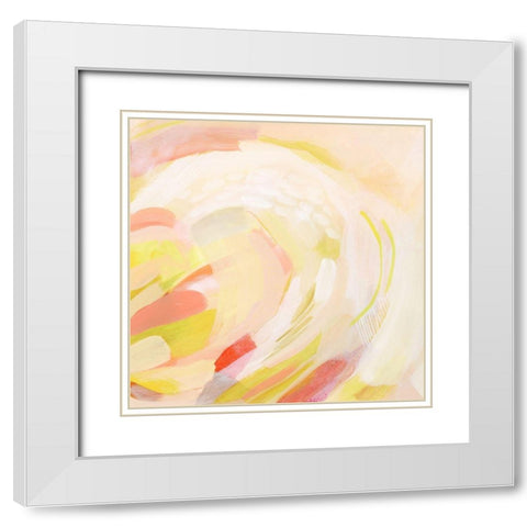Sunburst Blossom I White Modern Wood Framed Art Print with Double Matting by Popp, Grace