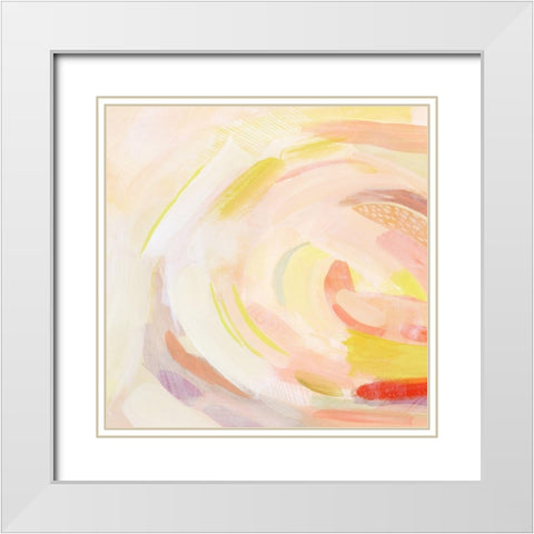 Sunburst Blossom II White Modern Wood Framed Art Print with Double Matting by Popp, Grace