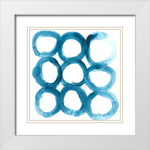 Liquid Motif III White Modern Wood Framed Art Print with Double Matting by Vess, June Erica