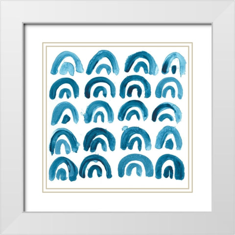 Liquid Motif VII White Modern Wood Framed Art Print with Double Matting by Vess, June Erica