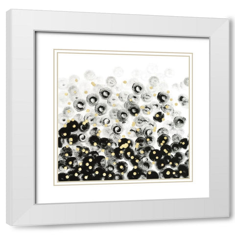 Onyx Pop II White Modern Wood Framed Art Print with Double Matting by Lam, Vanna