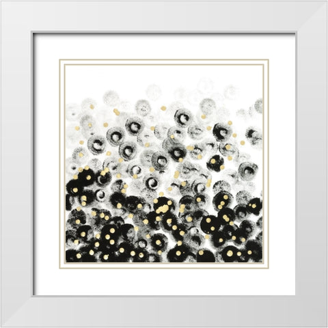 Onyx Pop II White Modern Wood Framed Art Print with Double Matting by Lam, Vanna