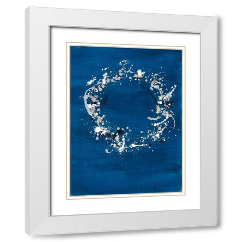 Indigo Coronet White Modern Wood Framed Art Print with Double Matting by Binder, Vanessa
