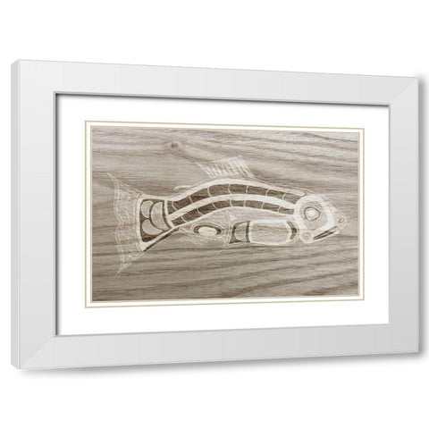 Totem Animal I White Modern Wood Framed Art Print with Double Matting by Ludwig, Alicia