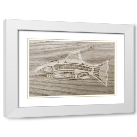 Totem Animal II White Modern Wood Framed Art Print with Double Matting by Ludwig, Alicia