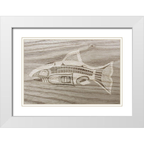 Totem Animal II White Modern Wood Framed Art Print with Double Matting by Ludwig, Alicia