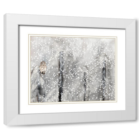 Snowy Habitat II White Modern Wood Framed Art Print with Double Matting by Ludwig, Alicia