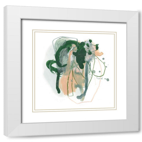 Terracotta Tangle II White Modern Wood Framed Art Print with Double Matting by Vess, June Erica