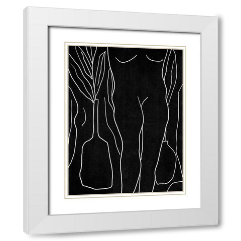 Summer Portrait II White Modern Wood Framed Art Print with Double Matting by Wang, Melissa