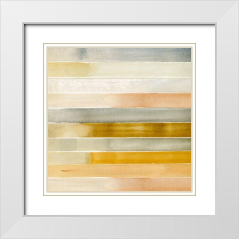Dreaming Borders I White Modern Wood Framed Art Print with Double Matting by Warren, Annie