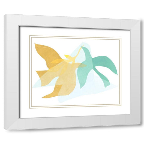 Peace Composition II White Modern Wood Framed Art Print with Double Matting by Delamater, Rob