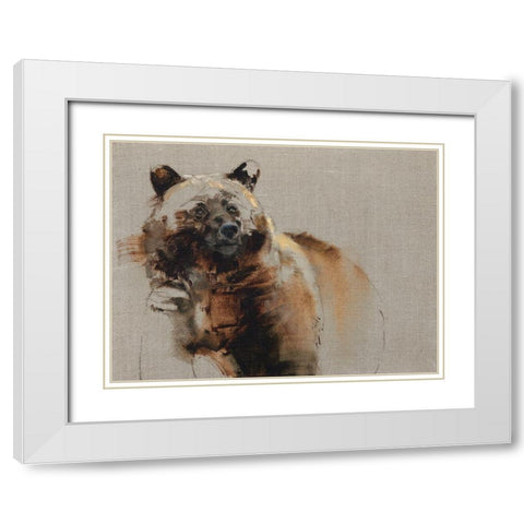 Berry Wary White Modern Wood Framed Art Print with Double Matting by Chapman, Julie T.