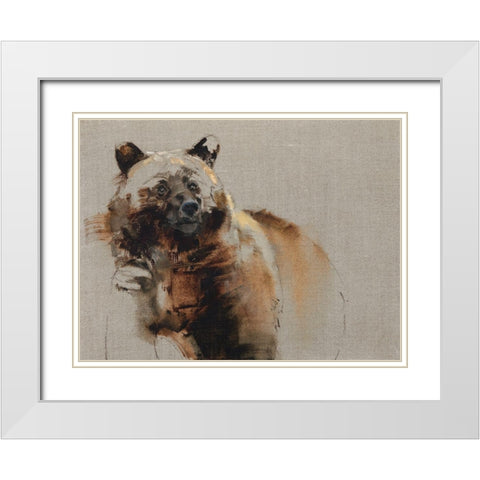 Berry Wary White Modern Wood Framed Art Print with Double Matting by Chapman, Julie T.