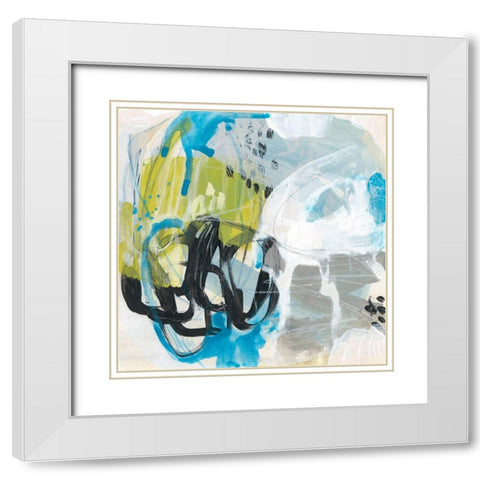 Sea Circles II White Modern Wood Framed Art Print with Double Matting by Vess, June Erica