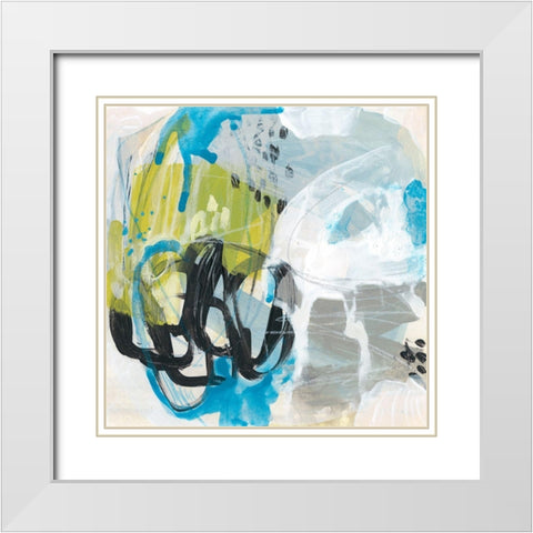 Sea Circles II White Modern Wood Framed Art Print with Double Matting by Vess, June Erica
