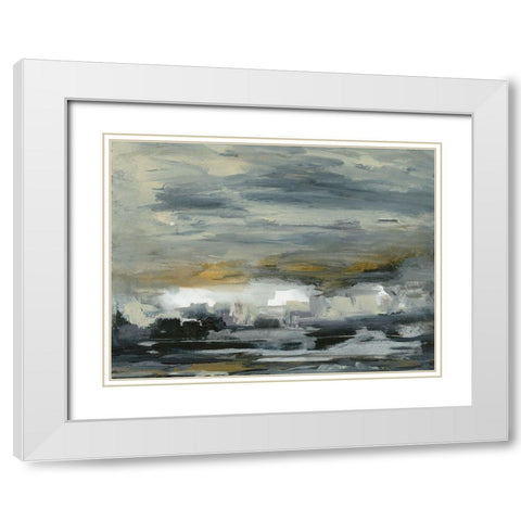 New Perspective I White Modern Wood Framed Art Print with Double Matting by Gordon, Sharon