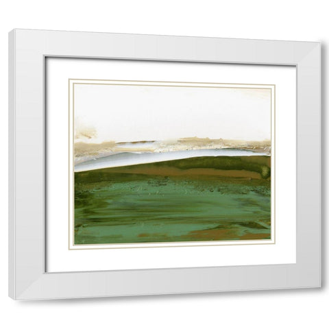 Lyrical II White Modern Wood Framed Art Print with Double Matting by Gordon, Sharon