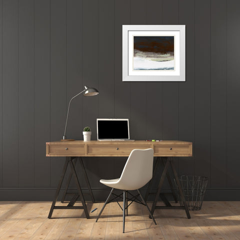 Lyrical III White Modern Wood Framed Art Print with Double Matting by Gordon, Sharon