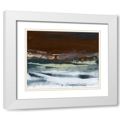 Lyrical IV White Modern Wood Framed Art Print with Double Matting by Gordon, Sharon