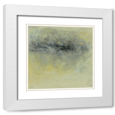 Realm IV White Modern Wood Framed Art Print with Double Matting by Gordon, Sharon